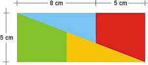 Rectngulo de 13 x 5 cm (Area= 65 cm2)
