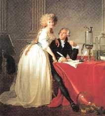 Retrato de Antoine Lavoisier con su esposa